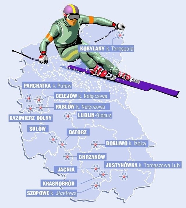 Mapa stoków na Lubelszczyźnie