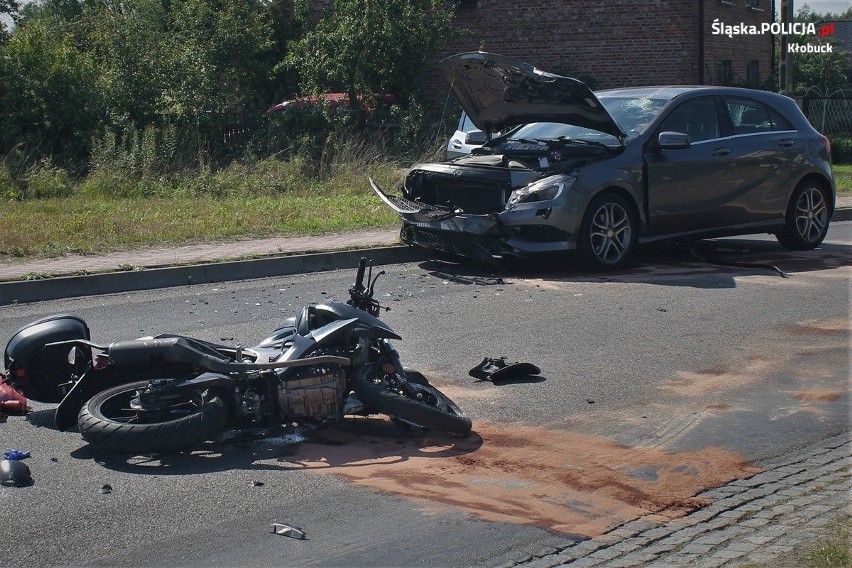 40-letni motocyklista z ciężkimi obrażeniami trafił do...