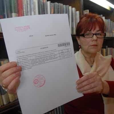 Typowe ponaglenie na piśmie, jakie do tej pory wysyłała biblioteka, pokazuje Ewa Troczyńska-Porada