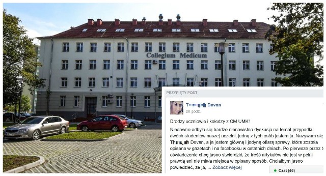 Na facebookowym profilu studentów Collegium Medicum UMK ukazał się dziś (28.05) apel osoby przedstawiającej się jako ofiara Lalego H., obywatela Szwecji afgańskiego pochodzenia, skazanego przez sąd za pobicie swojej dziewczyny.