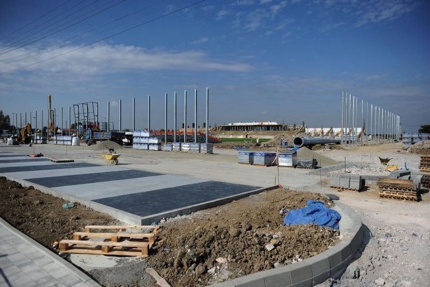 Budowa stadionu w Niecieczy, 13 września 2015.