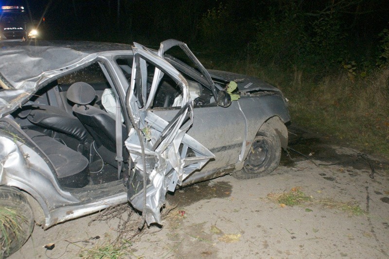 Wypadek na drodze Topczewo - Zalesie (zdjęcia)