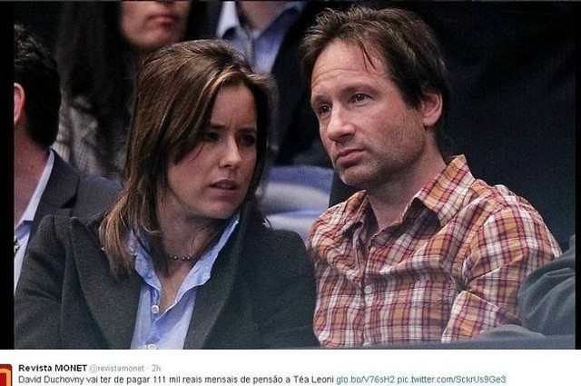 Tea Leoni i David Duchovny (fot. screen z Twitter.com)