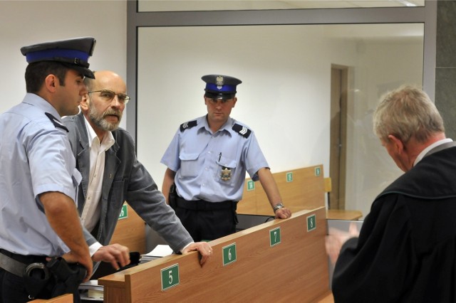 Jan Tajster w sądzie. Zdjęcie z 2012 roku.