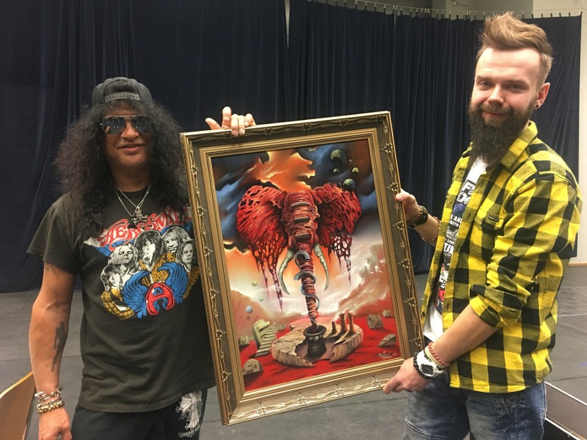 Slash, gitarzysta Guns N' Roses zamówił obraz u Szymona...