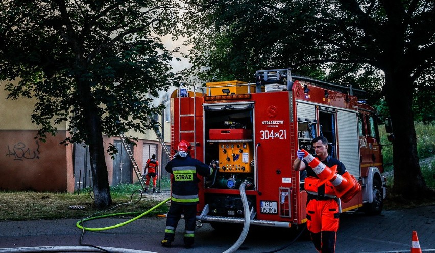 Pożar, Siedlce.  Gdańsk 23.06.2018