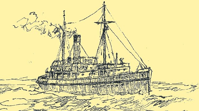 ORP Pomorzanin, jednostka hydrograficzna, którą wykorzystywano do badań przed rozpoczęciem budowy portu w Gdyni