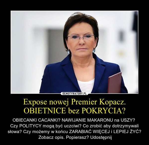 Expose Ewy Kopacz. Internauci komentują