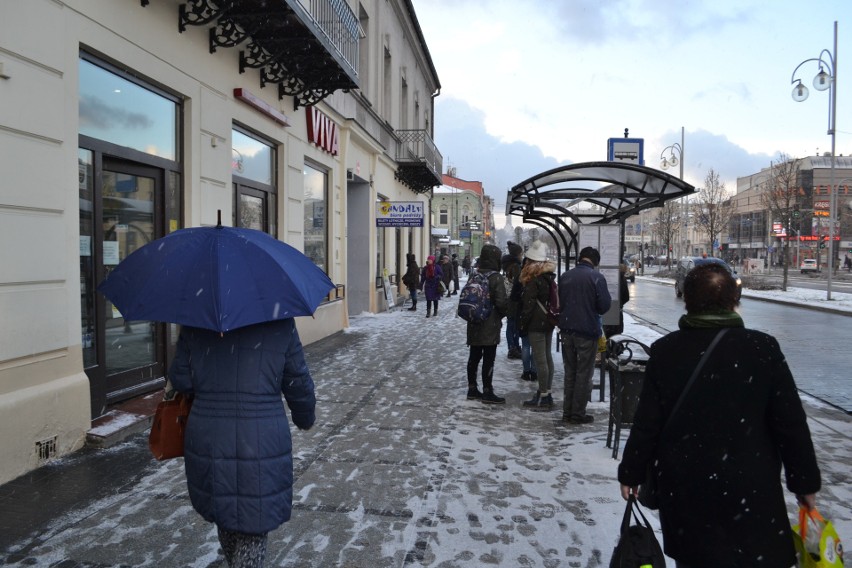 Opady śniegu w Częstochowie 3 stycznia 2019.