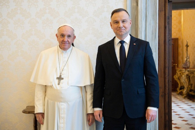 Prezydent Andrzej Duda z papieżem Franciszkiem