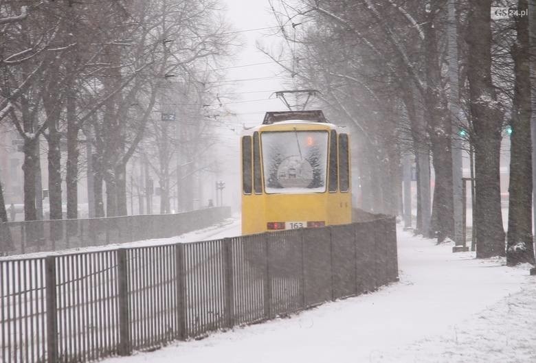 Atak zimy w Szczecinie i kłopoty z komunikacją miejską. Ciężarówki utknęły na A6  