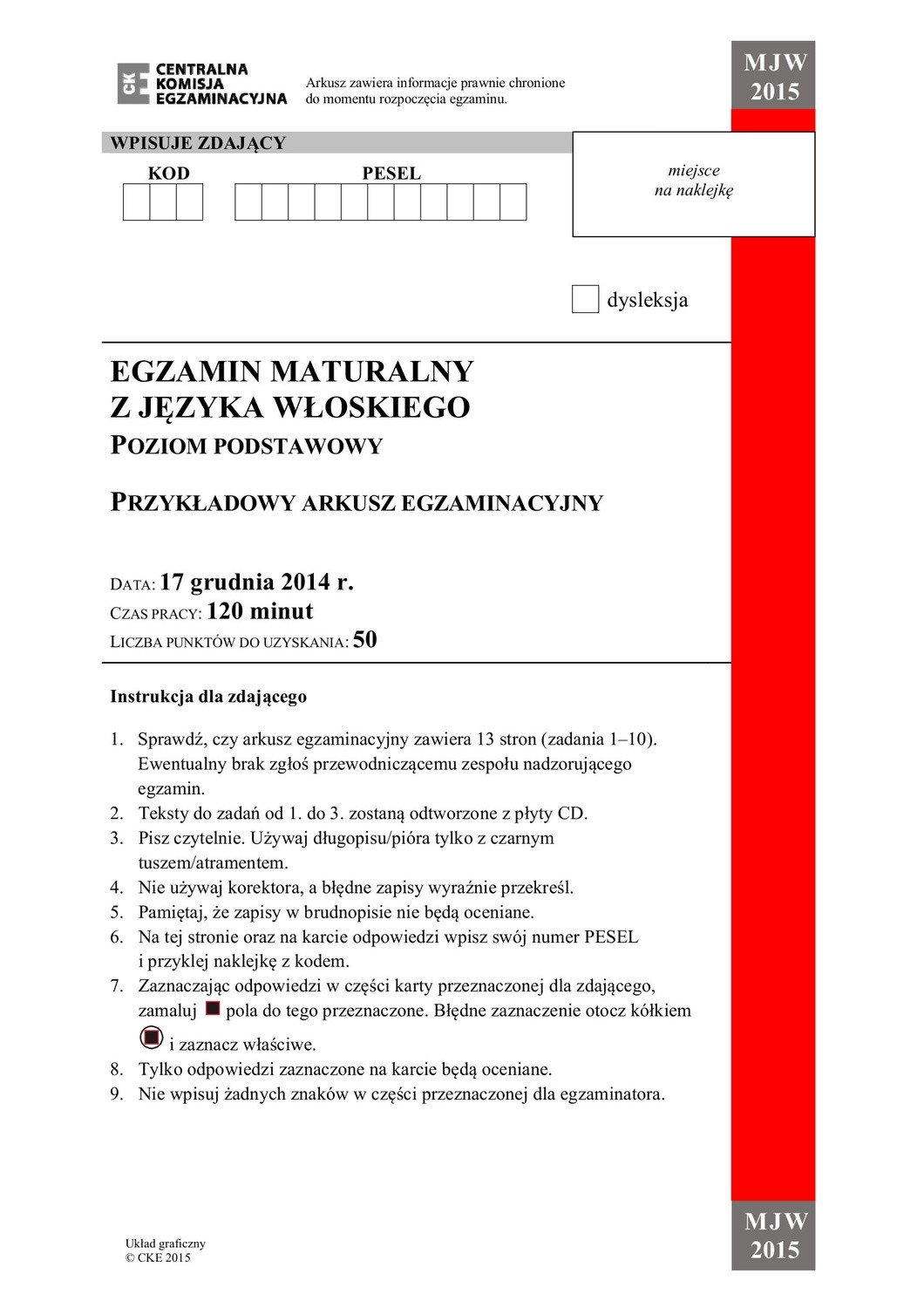Odpowiedzi Do Matury Z Polskiego 2015