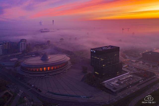 Katowice we mgle