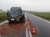 Zderzenie ciężarówki z busem na drodze krajowej nr 78 w Wolicy. Były utrudnienia