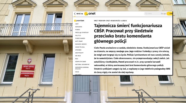 Komenda Główna Policji wydała specjalne oświadczenie w związku z artykułem opublikowanym na portalu Onet.