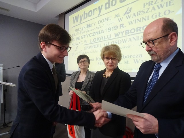 Profesor Ryszard Legutko podczas wręczenia nagród