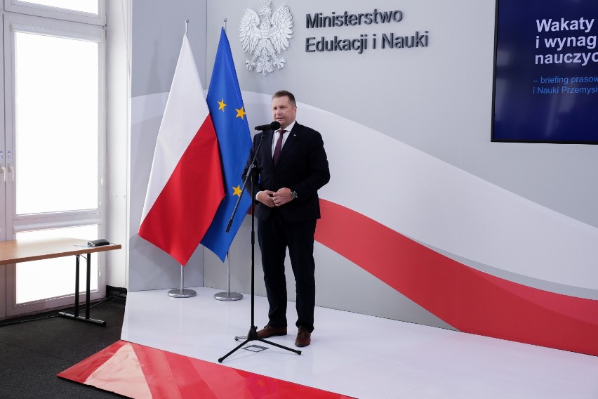 Minister edukacji i nauki Przemysław Czarnek podczas...