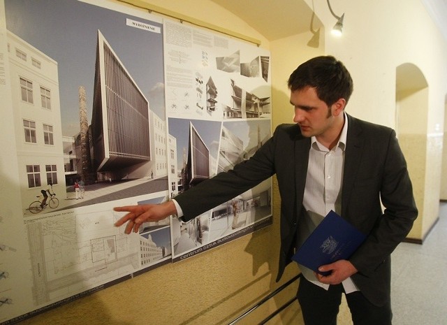 Konrad Zaremba w swoim projekcie chce przywrócić kulturalny charakter budynku przylegającego do Muzeum Techniki i Komunikacji.