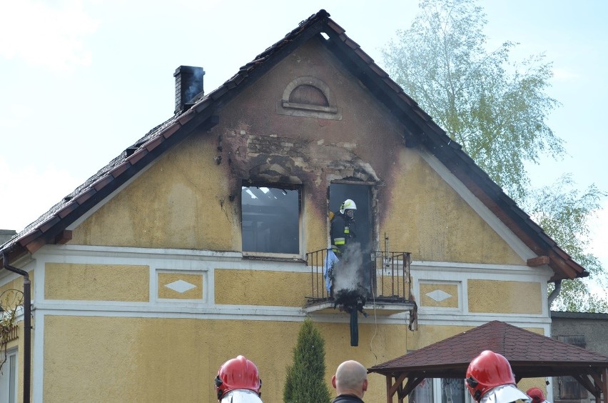 Pożar domu w Kluczach