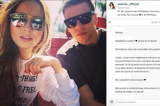 Marina i Wojciech Szczęsny opuścili Los Angeles, aby pojechać do Las Vegas. (fot. screen z Instagram.com)