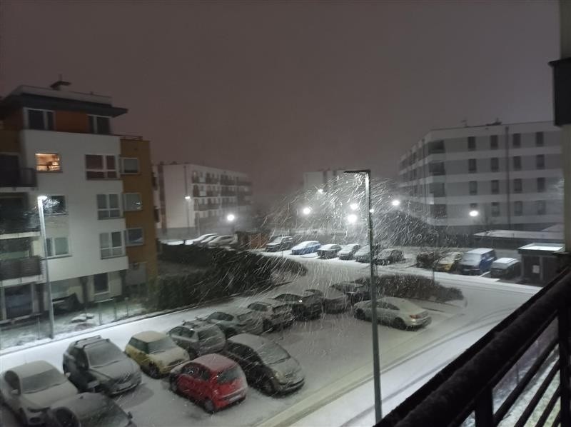Poranne opady śniegu 17.01.2022 r. - Gdańsk