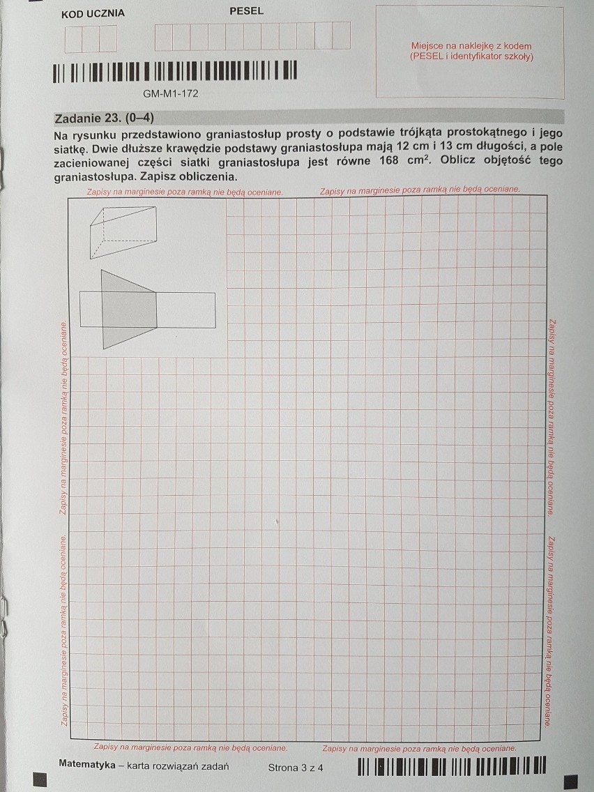 Egzamin gimnazjalny 2017 [MATEMATYKA] - odpowiedzi - arkusze - pytania