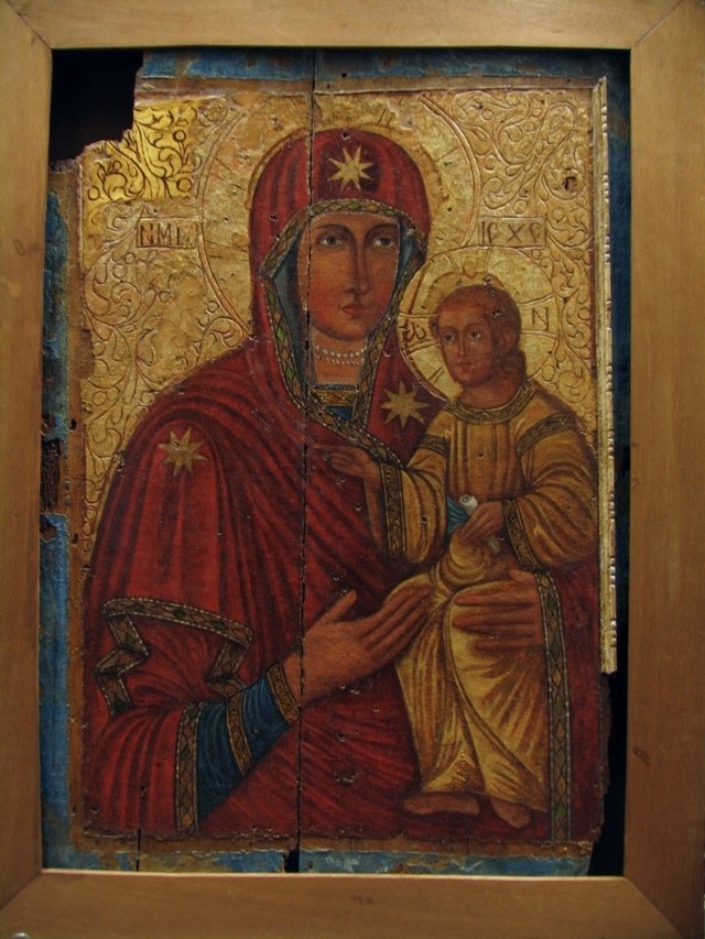 Ikona Hodegetrii rodem z Podlasia po konserwacji. Obecnie znajduje się w Tretiakowce.