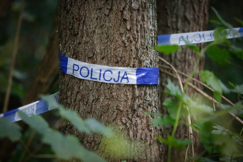 Policjanci odkryli w lesie koło Zgierza ukryte w worku i...