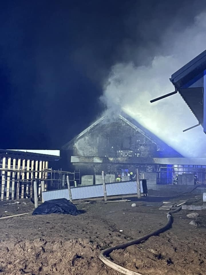 Pożar domu w miejscowości Jaworówka