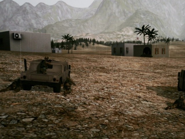 Symulator umożliwia prowadzenie skomplikowanych operacji bojowych w górach, czy na pustyni.