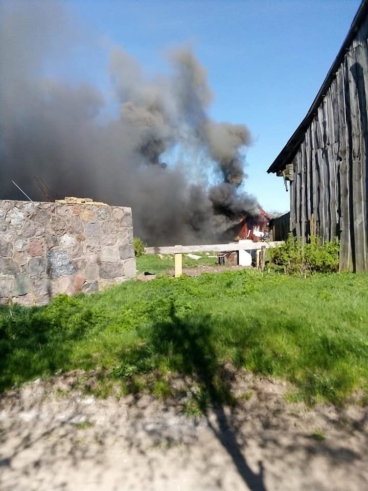 Pożar domu w Kiermusach