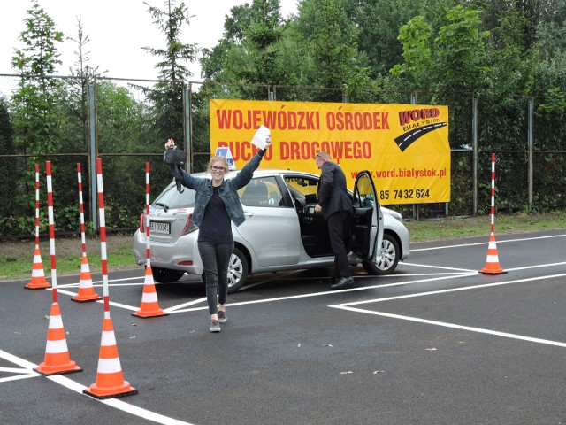 Gabriela Antoniuk jako pierwsza zdawała egzamin na prawo jazdy w nowej filii WORD w Bielsku Podlaskim