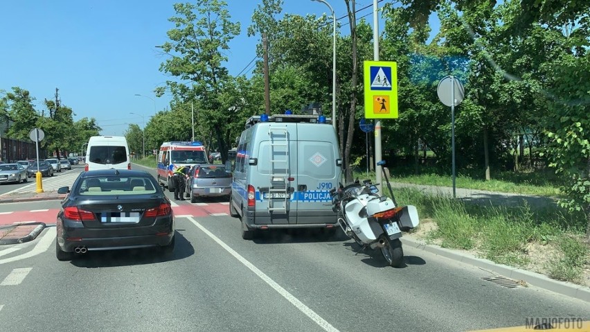 Rowerzysta potrącony na ul. Niemodlińskiej w Opolu [zdjęcia]