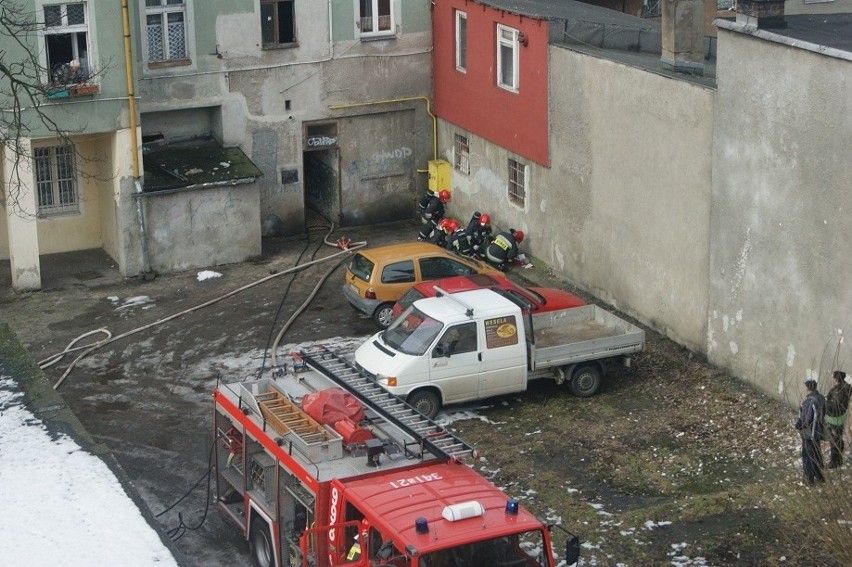 Pożar kamienicy przy ul. Wileńskiej w Słupsku