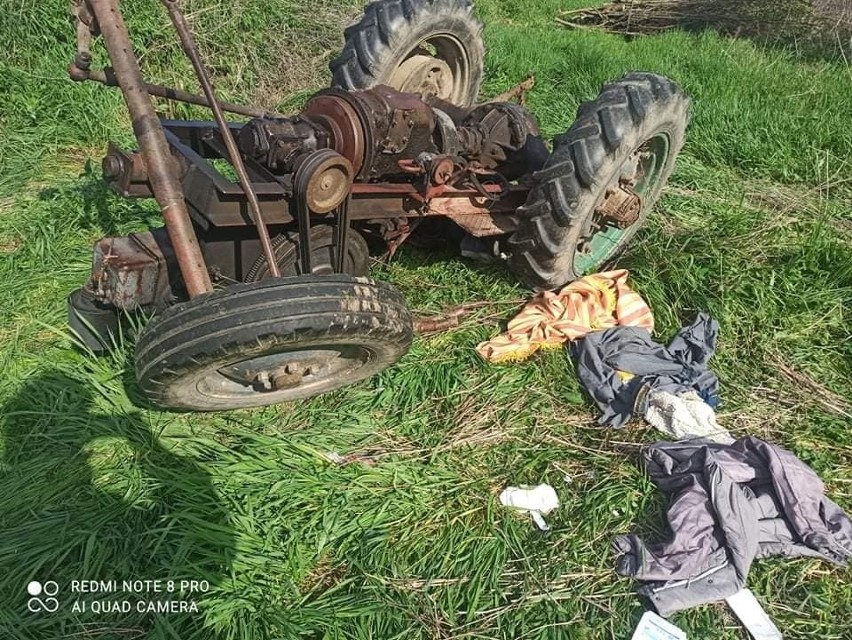 Wypadek traktorzysty w Złotej (gm. Czchów), 9.05.2022