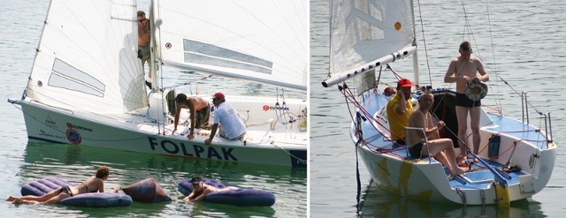 Podczas regat załoga Folpaka znalazła czas na podryw. Obok  Rega Yacht  Nowiny.