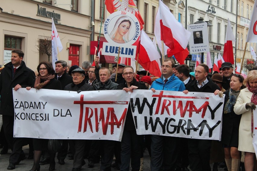 Lubelski marsz w obronie TV Trwam i wolnych mediów