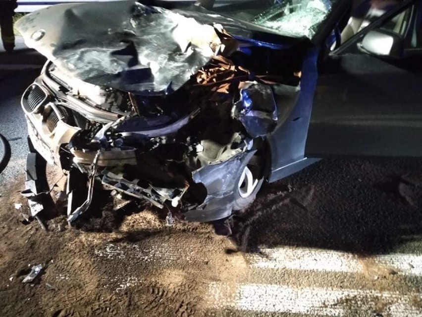 Wypadek na S1: Pijany kierowca BMW uderzył w TiR-a w Mierzęcicach ZDJĘCIA