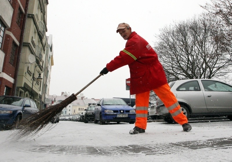 Pierwszy śnieg w grudniu w Szczecinie