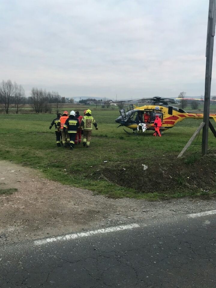 Dramatyczny wypadek w Niegowici pod Gdowem. Na miejsce...