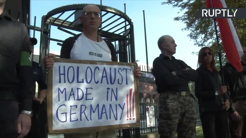 Demonstracja ONR pod ambasadą Niemiec w Warszawie