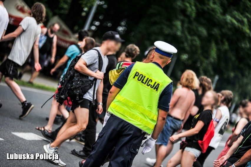 Lubuska policja zabezoiecza XV Pol'and'Rock Festival.