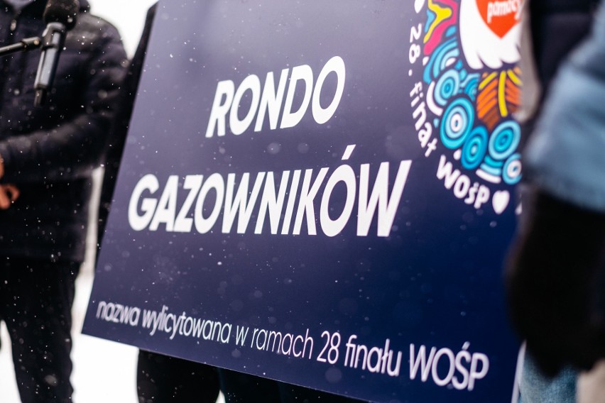 Pabianice. Rondo Gazowników w Pabianicach. Nazwę wylicytowano podczas WOŚP. ZDJĘCIA