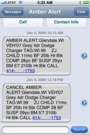 Amber Alert, czyli amerykański odpowiednik Child Alert.