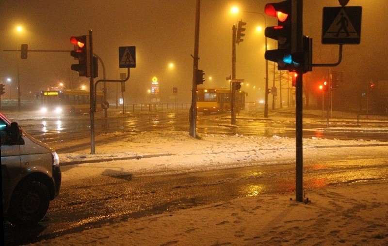 Pierwszy śnieg spadł w Kielcach