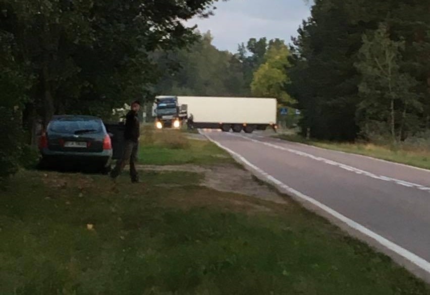 Droga Białystok - Hajnówka była zablokowana