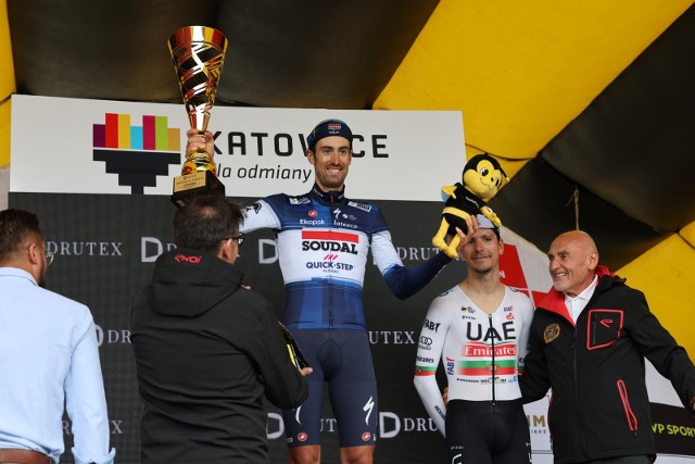 3.08.2023 r. Katowice. Włoch Mattia Cattaneo z grupy Soudal-Quick Step wygrał 6. etap Tour de Pologne