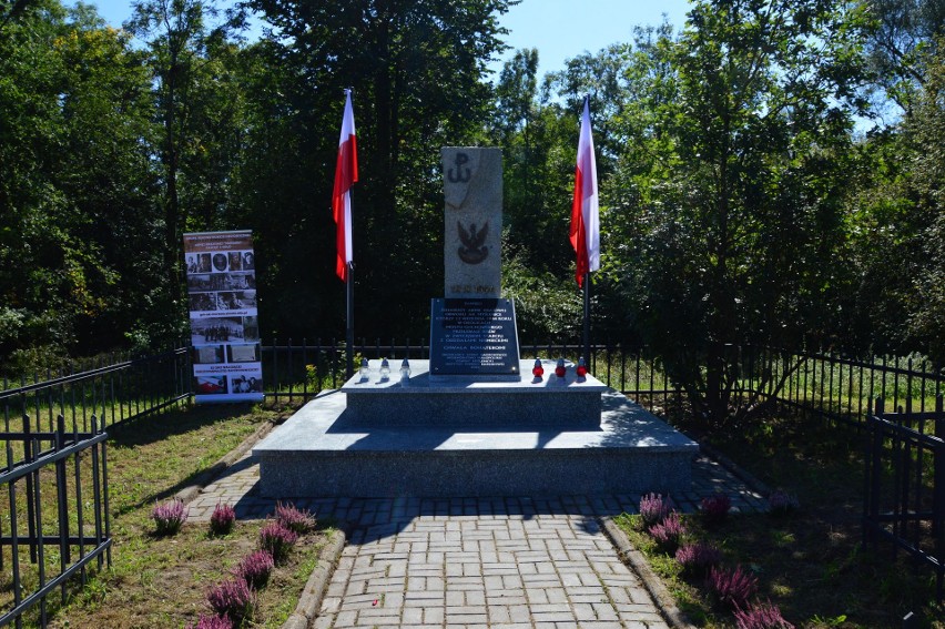 Uroczystość odsłonięcia odnowionego pomnika (z 1974 roku)...