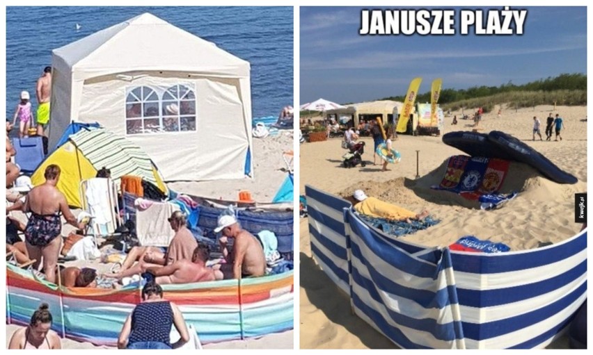 Wakacje 2023 MEMY. Sposoby na upały i Janusze plażingu i...