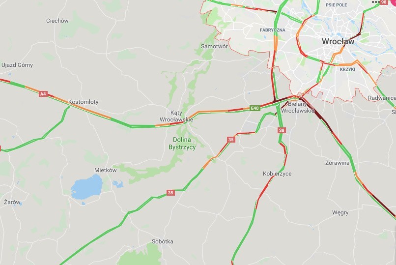 Potężne korki na autostradzie. Pod Wrocławiem niemal 40 km!